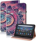 Case for Amazon Kindle Fire Max 11 (13th Generation, 2023 Release) 11" - PU Leather Flip Case with Elastic Band & Card Slots/Holder, Multi-Angle Viiewing Stand Tablet Cover, Mandala by TUOLISG
