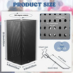 Geelin Metal Pegboard Display with 50 Hooks, 9.8 x 9.8 x 20.5 in Rotating Display Stand Racks for Craft Shows Pegboard Organizer with Peg Hooks for Jewelry Organizing Retail(Black) - Image 2