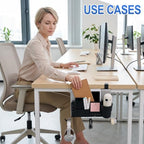 Desk Side Storage Organizer Set Fits Edge 0.2-2.2",Classic,Black - Image 3