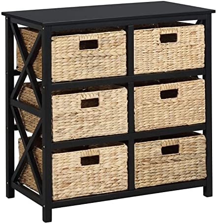 eHemco 3 Tier X-Side End Storage Cabinet, Black by eHemco