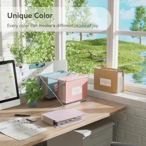 EcoStash Wheat Straw Expanding Hanging File Folders, 3 Color File Organizer - Image 4