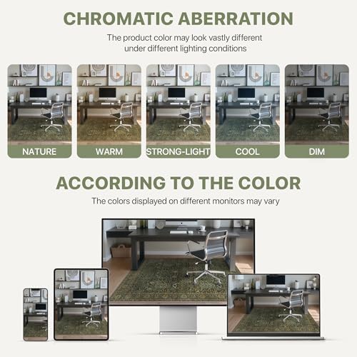 48"x60" Office Chair Mat for Hardwood Floor, Non-Slip Washable Dark Brown - Image 6