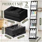2 Pieces Portable Literature Display Stand, 4-Pocket Brochure Rack with Bag - Image 2