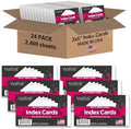 WritePads Index Cards Bulk, 2400 Flash Cards (24 Packs of 100), Wide Ruled Notecard, Blank Back Note Cards, Lined Flashcards for Studying School Home and Office, Made in USA (3x5) by WritePads