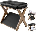 Foot Rest Under Desk at Work, Solid Wood Double Step Footstool by HOMELYSTBO