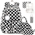 5PCS Corduroy Backpack for Girls with Bento Box & Water Bottle by Unknown