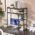Aetheris Desktop Organizer Shelf, 30" Wooden Office Storage Rack, Display Shelf Rack, 5 Tier Desktop Display Rac, Desk Shelf, Desk Hutch for Computer Monitor (Black) - Image 4