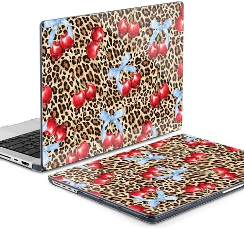 DONGKE Compatible with MacBook Pro 16 Inch Case (2026-2021 Release, M5 M4 M3 M2 M1 Pro/Max Chip), Plastic Hard Shell Cover with Keyboard Cover & Screen Protector for MacBook Pro 16", Leopard & Cherry - Image 6