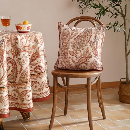 ISAENNE Vintage Linen Throw Pillow Cover,Set of 2,18"x18"-Chauffrey A - Image 7