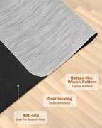 Blvornl Office Chair Mat for Hardwood Floor, 45"*53.1" Desk Computer Chair Mat for Hard Wood, Large Anti-Slip Hard Floor Protector Rolling Chair Mat, PVC Mat Desk Rug for Office and Home Silver Grey - Image 2