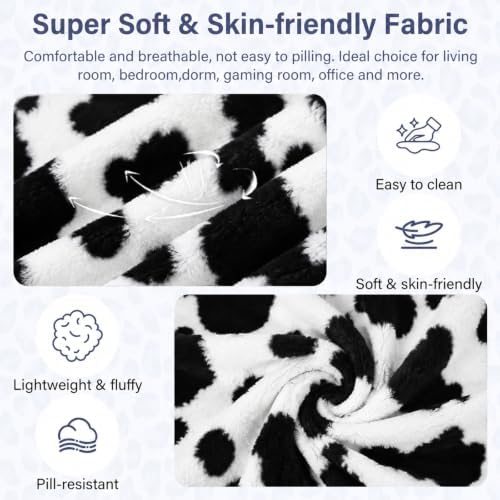 DOBUONO Comfy Office Chair Cushion: 17.5" L x 17.5" W x 18" H Cute Seat Cushion Kawaii Cushion for Gaming Chair with Backrest Non-Slip Floor Seating for Adults and Pets Cow Stuff for Room Decor - Image 3