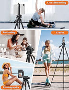 JOILCAN Phone Tripod Stand, 68" Tripod for iPad iPhone Tablet with Remote - Image 2