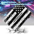 Case for Samsung Galaxy Tab S10 FE Plus 13.1 Inch 2025 Model (SM-X620/X626),Card Slot PU Leather TPU Case Pen Holder Auto Wake Sleep,Vintage American Flag - Image 3