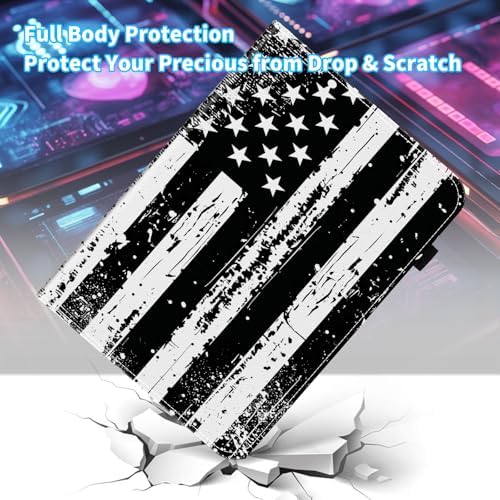 Case for Samsung Galaxy Tab S10 FE Plus 13.1 Inch 2025 Model (SM-X620/X626),Card Slot PU Leather TPU Case Pen Holder Auto Wake Sleep,Vintage American Flag - Image 3