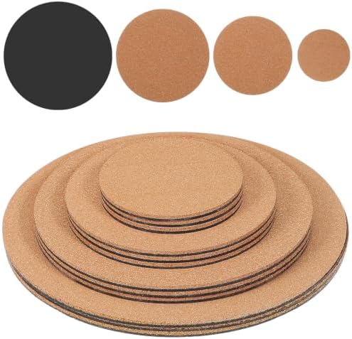12pcs Cork Plant Pot Pads Plastic Coasters for Table by BIUDECO