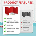 24Pack Desk Dividers for Students 14 × 17.5 × 14 Inch Plastic Durable and Waterproof Black Privacy Folders Shields Test Dividers with Classroom Privacy Boards for School Study Supplies (24PCS Red) - Image 4