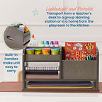 ECR4Kids Tabletop Supplies Storage Center Caddy, Classroom Essentials, Grey Wash - Image 4