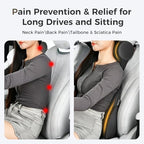 Coverado Car Headrest Pillow, Ergonomic Memory Foam Car Neck Pillow for Driving Seat with Adjustable Strap, Soft PU Leather Breathable Removable Cover Neck Support for Neck Pain Relief - Image 5