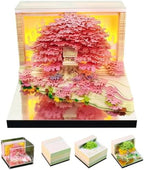 3D Calendar 2027,3D Memo Pad Time Piece Calendar 2027 Creative Desk Calendar Art Paper Sculpture Tree House, 2027 Tear Off Calendar DIY Decorative Gift by Easolay