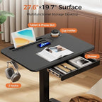 28" Mobile Standing Desk with Drawer, Portable Laptop Desk (Pack of 2) - Image 3