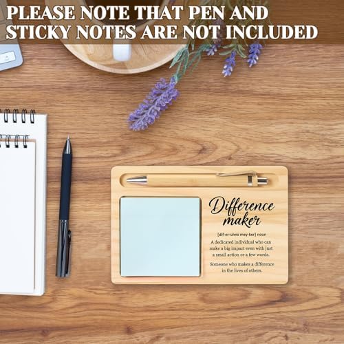 20 Pcs Back to School Teacher Appreciation Gifts Bulk Wooden Sticky Note Holder Motivational Thank Your Gift Inspirational Sticky Notes for Teacher Back to School (Difference) - Image 3