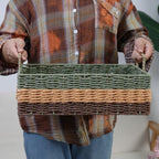 Colorful Woven Rectangle Storage Basket for Shelves&Organization - Image 6