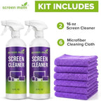 Screen Mom Ultimate Screen Cleaning Kit - 2 Pcs 16oz TV Screen Cleaner Spray and 6 Pcs Microfiber Cloths TV Cleaner Spray and Cloth, Laptop, Phone, iPad, Car and Computer Cleaning Kit Electronic - Image 7