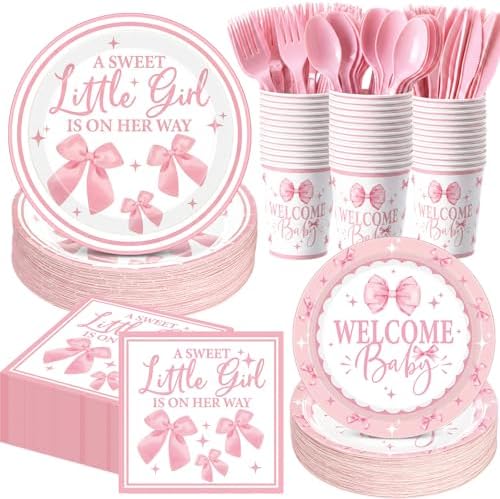 400 Pcs Pink Bows Baby Shower Party Decoration Girl for 50 by Sunnychicc