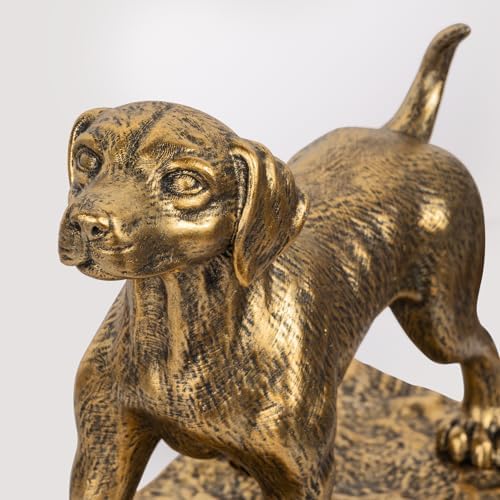 Decorative Bookends for Shelves, Labrador Dog Book Ends for Heavy Books, Lab Dog Statues Bookends for Heavy Books with Anti-Slip Base Book Holders for Home Office Decor (Gold) - Image 4