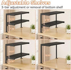 IBUYKE Clamp on Desk Shelf, 22.8” Large Desk Extender Shelves UTMZ010B - Image 4