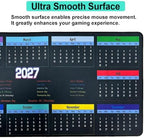 Large Gaming Mouse Pad for Desk 2027 Calendar Pad with Holidays - Image 6