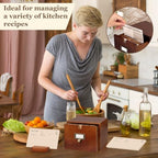 4x6 Wood Recipe Box with Cards and Dividers Vintage Recipe Card Box - Image 6