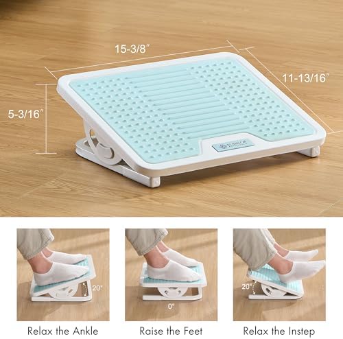 EUREKA ERGONOMIC Foot Rest Tilt Adjustable Metal Frame Light Blue - Image 6
