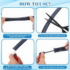 Pangda Braided Wire Loom 1'' X 300 Ft, Black-Blue - Image 4