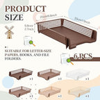 Geetery Turn in Trays Classroom, Gradient Brown, Set of 6 - Image 2