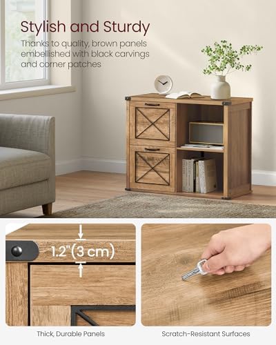 VASAGLE Lateral File Cabinet, Filing Cabinet with 2 Drawers, Printer Stand - Image 6