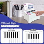 Piano Calendar 2027 Desk Calendar, Magical Music Themed Singer Kpop Playable Piano Desk Calendar 2027, Demon Mini Piano With 12 Music Scores in 13 Cards Gifts for Hunters Fans Home Decor - White - Image 7