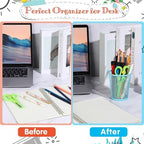 Colarr 24 Pack Mesh Pencil Holders, Metal Pen Cups in 4 Colors - Image 4