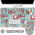 Britimes Keyboard Mouse Pad Set, 4 in 1 Desk Mat Set, Santa Claus Christmas by Britimes