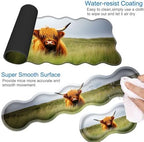Desk Mat, Mouse Pad with Wrist Rest, 4-in-1 Large Mouse Pads for Desk, Ergonomic Mouse Pad and Keyboard Wrist Rest Gaming Keyboard Mat for Office,Highland Cow - Image 3