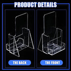 Wenqik Acrylic Brochure Holder with Business Card 4.1 Inch Rack Card Holder Pamphlet Display Stand Organizer for Menu Flyer Magazine Office Booklets(16 Pcs) - Image 4