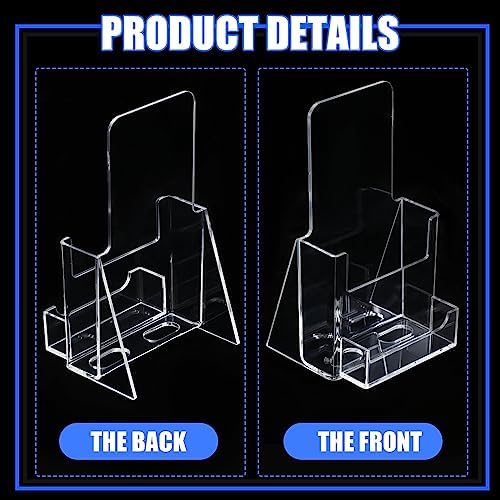 Wenqik Acrylic Brochure Holder with Business Card 4.1 Inch Rack Card Holder Pamphlet Display Stand Organizer for Menu Flyer Magazine Office Booklets(6 Pcs) - Image 4