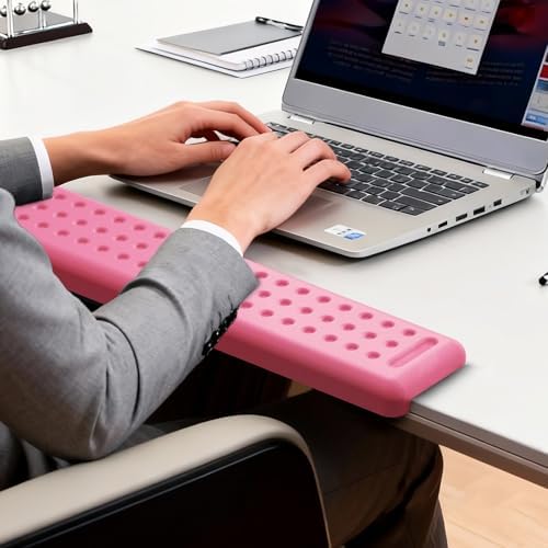 Leolee L-Shaped Desk Long Wrist Rest Elbow 60CM, Pink Arm Rest for Desk - Image 5