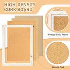 DOLLAR BOSS White Cork Board, 30" X 20" Rustic Framed Bulletin Board - Image 3