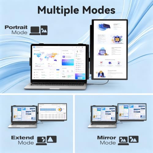 domyfan Laptop Screen Extender 15.6“ FHD 1080P IPS Portable Monitor, USB-C Plug and Play Dual Screen with 100% sRGB Color Accuracy, for Windows Mac Android Chrome Laptops 13” to 17“ - Image 4