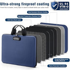 EXLIFBAG Fireproof Document Box with Lock, 13 Pocket Accordion File Folder - Image 3