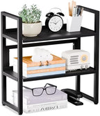 Brakki Desk Shelf Organizer, 2-Tier Desktop Bookshelf, Small Office Shelf by BRAKKI