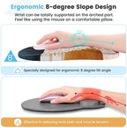 HAOCOO 3-Pcs Memory Foam Desk Set with Wrist Support, Boho Brown - Image 2
