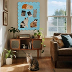 Scalloped Bulletin Board 36x24 inches, Decorative Felt Pin Board for Wall - Image 6