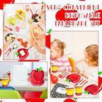 Demonwer 240 Pcs Back to School Party Decoration Apple and Notebook Line Paper Plates Notebook Napkins Pencil Cups Tableware Sets for 30 Guests for First Day of School Party Supplies - Image 4